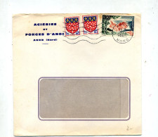 Lettre Flamme Muette Anor Entete Forge - Mechanical Postmarks (Advertisement)