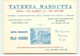 Italie - ROMA - Taverna Margutta - Hotel Pensione Villa Marina - Bares, Hoteles Y Restaurantes