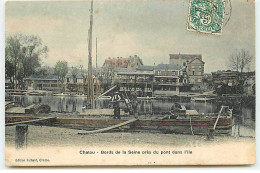 CHATOU - Bords De La Seine Près Du Pont Dans L'Ile - Péniche - Chatou