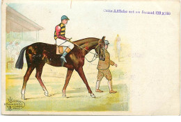 Cavalier - Reproduction De Notre Affiche De Courses - Modèle Cheval Au Pas - A. Poméon Et Fils - Paardensport