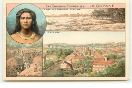 Les Colonies Françaises : LA GUYANE - La Plage Des Amandiers CAYENNE (Multi-vues) - Publicité Phoscao - Cayenne