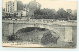 PARIS XX - Pont Passant Sur La Rue Des Pyrénées Reliant Les Rues Stendhal Et Ramus - Tramway  - Edit. Fleury N°1718 - Paris (20)