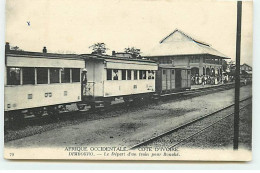 Afrique Occidentale - Côte D'Ivoire - DIMBOKRO - Le Départ D'un Train Pour Bouaké - Gare - Bahnhof - Côte-d'Ivoire