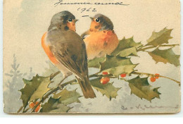 C. Klein - Deux Oiseaux Sur Une Branche De Houx - Klein, Catharina