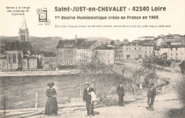42 Saint Just En Chevalet 1ere Bourse Numismatique Créée En France En 1969 Retirage Par Thimonier - Otros & Sin Clasificación
