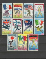 Yemen Kingdom 1968 Olympic Summer Games, Cycling, Fencing, Equestrian, Athletics Etc. Set Of 11 MNH - Sommer 1968: Mexico
