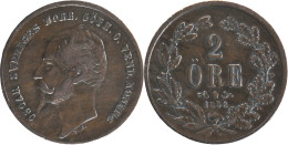 SUEDE - 1858 - 2 Ore - Oscar I - QUALITE - 20-003 - Suède