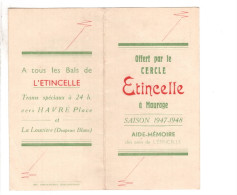 Maurage L'Etincelle Programmes Des Bals 1947 - 1948 - La Louviere
