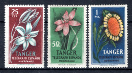 SPANJE TANGER Telegrafo MH Flowers 1950 - Marruecos Español