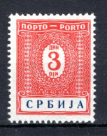 SERVIE Yt. T11 MNH 1942 - Taks Zegel - Servië
