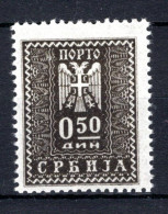 SERVIE Yt. T16 MNH 1943 - Taks Zegel - Serbien