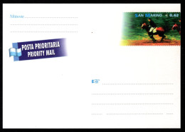 SAN MARINO Briefkaart - Priority Mail 2002 - Entiers Postaux