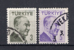 TURKIJE Yt. 1299/1300° Gestempeld 1956 - Usati