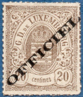 Luxemburg Service 1875 20 C Wide Overprint M - Servizio