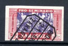 SPANJE ZARAGOZA Pro-Seminario 25 C Gestempeld - Spanish Civil War Labels