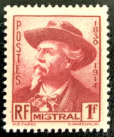 1941 FRANCE N 495 - MISTRAL 1830-1914 - NEUF** - Unused Stamps