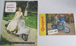 LOT 2  PUBLICITES MOTOS  SCOOTERS PEUGEOT  1956  1957 - Afiches