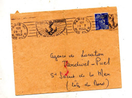 Lettre Flamme Paris VII Troupes Coloniales Sur Gandon - Mechanical Postmarks (Advertisement)