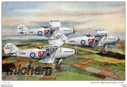 CPA  THEME  AVIATION   RAF  HAWKER  HART  COULEURS     PARFAIT ETAT - Aviateurs
