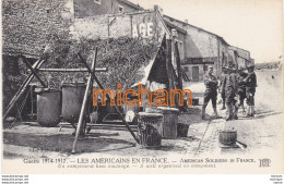 CPA  14-18 - Les  Americains  En France  Un Campement - 1914-18