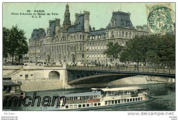 CPA 75   4em PONT D'ARCOLE ET HOTEL DE VILLE  COULEURS   PARFAIT ETAT - Arrondissement: 01