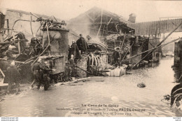 C P A  - 94 -  IVRY  SUR  -SEINE  -  Crue  1910 Inondation, Explosion Et Incendie De L'usine  PAGES - CAMUS - Ivry Sur Seine