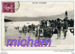 CPA  73   AIX LES BAINS   LAC  DU    BOURGET  LA PLAGE    TB ETAT - Aix Les Bains