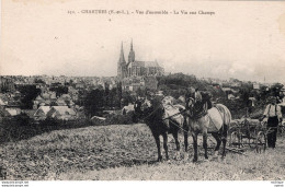 CPA -  28 - CHARTRES -  Vue D'ensemble  La Vie  Aux  Champs  - Attelage - Chartres