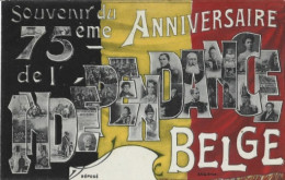 Souvenir Du 75 ème Anniversaire De L'Indépendance Belge: 11 Cartes Postales Différentes. - Collections & Lots