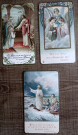 3 Images Pieuses (Réception, Première Communion Et Communion Solennelle1926 - 1928 - 1929) - Devotieprenten