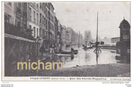 CPA    75 PARIS    CRUE  DE 1910  QUAI DES GRANDS  AUGUSTINS  TB ETAT - Inondations De 1910