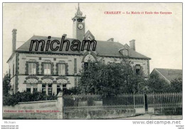 CPA  89  CHAILLEY MAIRIE ET ECOLE DES GARCONS      TB ETAT - Sonstige & Ohne Zuordnung