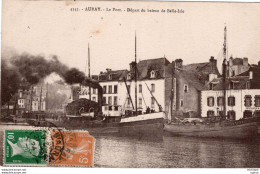 CPA -  56 - AURAY  -  Le Port Départ Du Bateau De Belle Isle - Auray