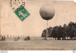 CPA 51 -CAMP DE CHALONS - Les Aerostiers En Campagne  - Ballon - Camp De Châlons - Mourmelon