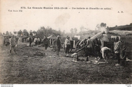 C P A  Théme 14 /18  Une Batterie De Rimalho En Action - Guerre 1914-18