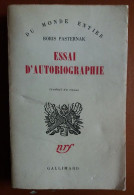C1 RUSSIE Boris PASTERNAK Essai D Autobiographie NRF 1958 Port Inclus France - Autres & Non Classés