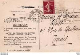 C P A - 51  -  REIMS  -   BEETHOVEN - Cachet  Rare - Reims