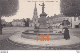 C P A  72   MAYET Fontaine Monumental Et Place - Mayet