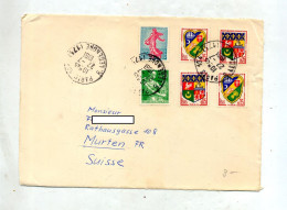 Devant De Lettre Cachet Paris 134  Sur Armoirie Coty Moisson - Manual Postmarks