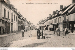 CPA - 51 - DORMANS -  Place Du Marché  Et Rue De Chalons - Dormans