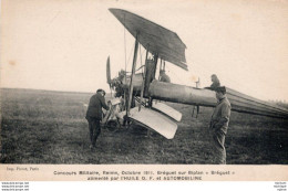 C P A - 51 - REIMS -   Concours Militaire - Breguet Sur Biplan - Reims