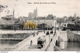 C P A  89 -  SENS  -     Entrée De La Ville  Et Le Pont - Sens