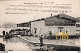 C P A  89 -  SENS  - Inondation  Le Bateau Lavoir - Sens