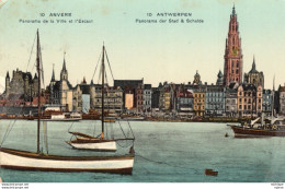 C P A  - BELG . -  ANVERS -  Panorama De La Ville  Et L'escaut - Antwerpen