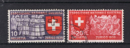 ZWITSERLAND Yt. 323/324° Gestempeld 1939 - Used Stamps