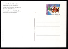 ZWITSERLAND Briefkaart Tag Der Briefmarke 2000 Zurich - Enteros Postales