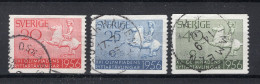 ZWEDEN Yvert 406/408° Gestempeld 1956 - Oblitérés