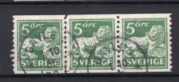 ZWEDEN Yt. 123° Gestempeld 3 St. 1920-1924 -1 - Used Stamps