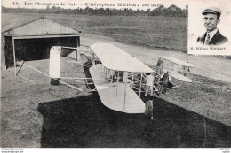 C P A  -  TH  - AVION - Les Pionniers De L'air  Aéroplane  WRIGHT Sorti De Son Hangar - Flieger