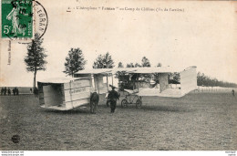 C P A  -  TH  - AVION - Aeroplane  FARMAN Au Camp De Chalons Vu De L'arrière - ....-1914: Precursori